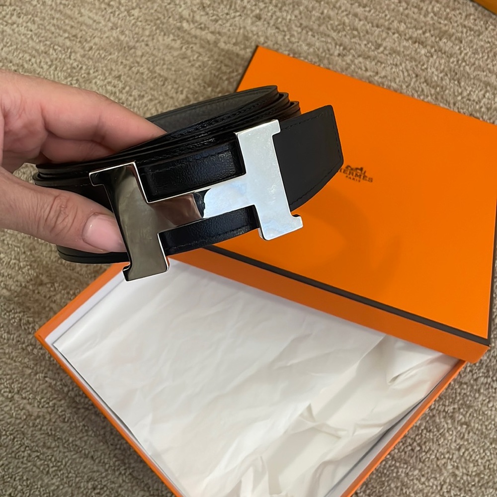 Hermes mens reversible belt